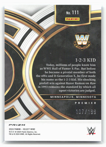 2024 Panini Select WWE #111 1-2-3 Kid Blue Prizms