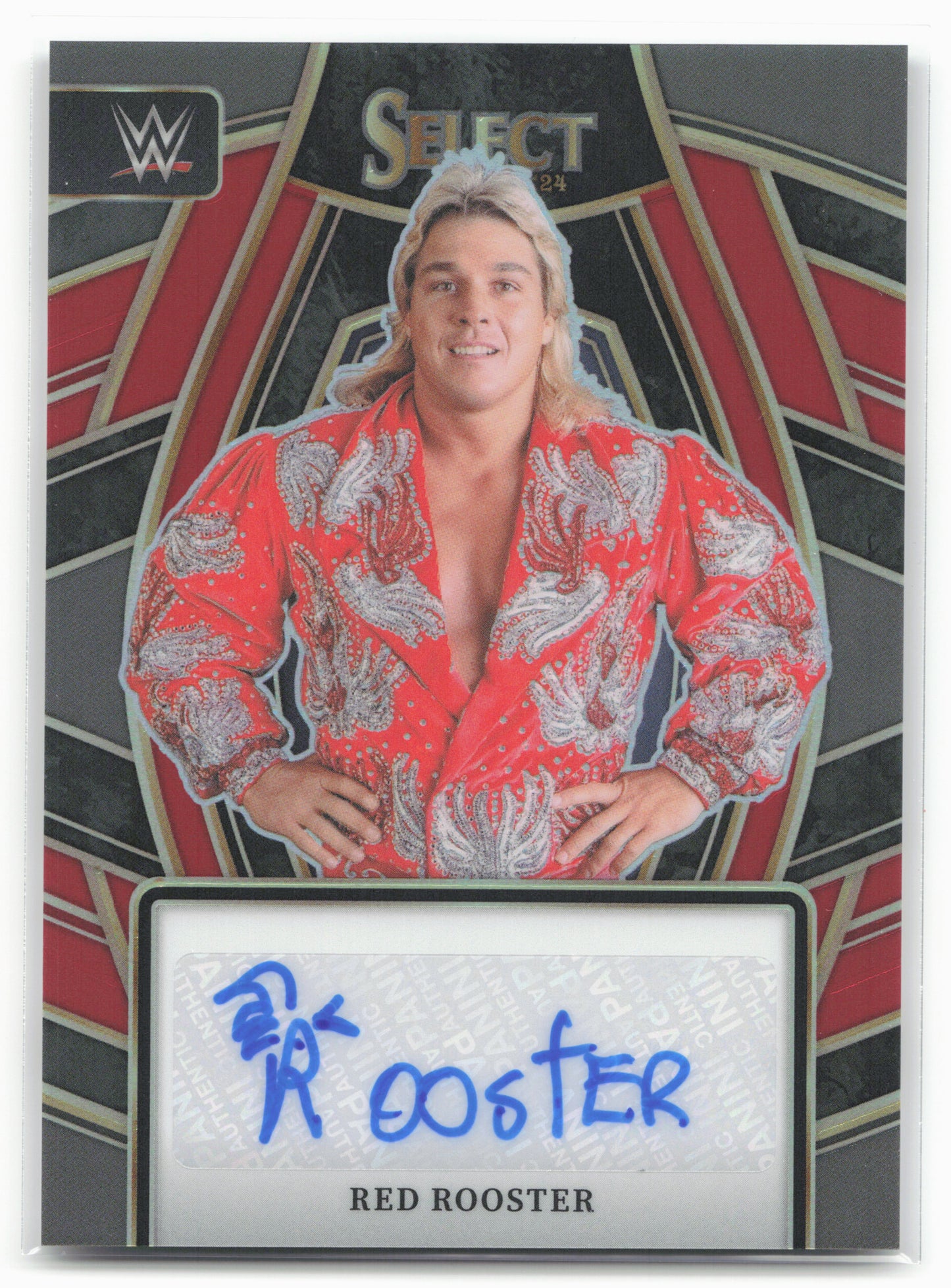 2024 Panini Select WWE #SL-RRS Red Rooster Signature Selections Red Prizms