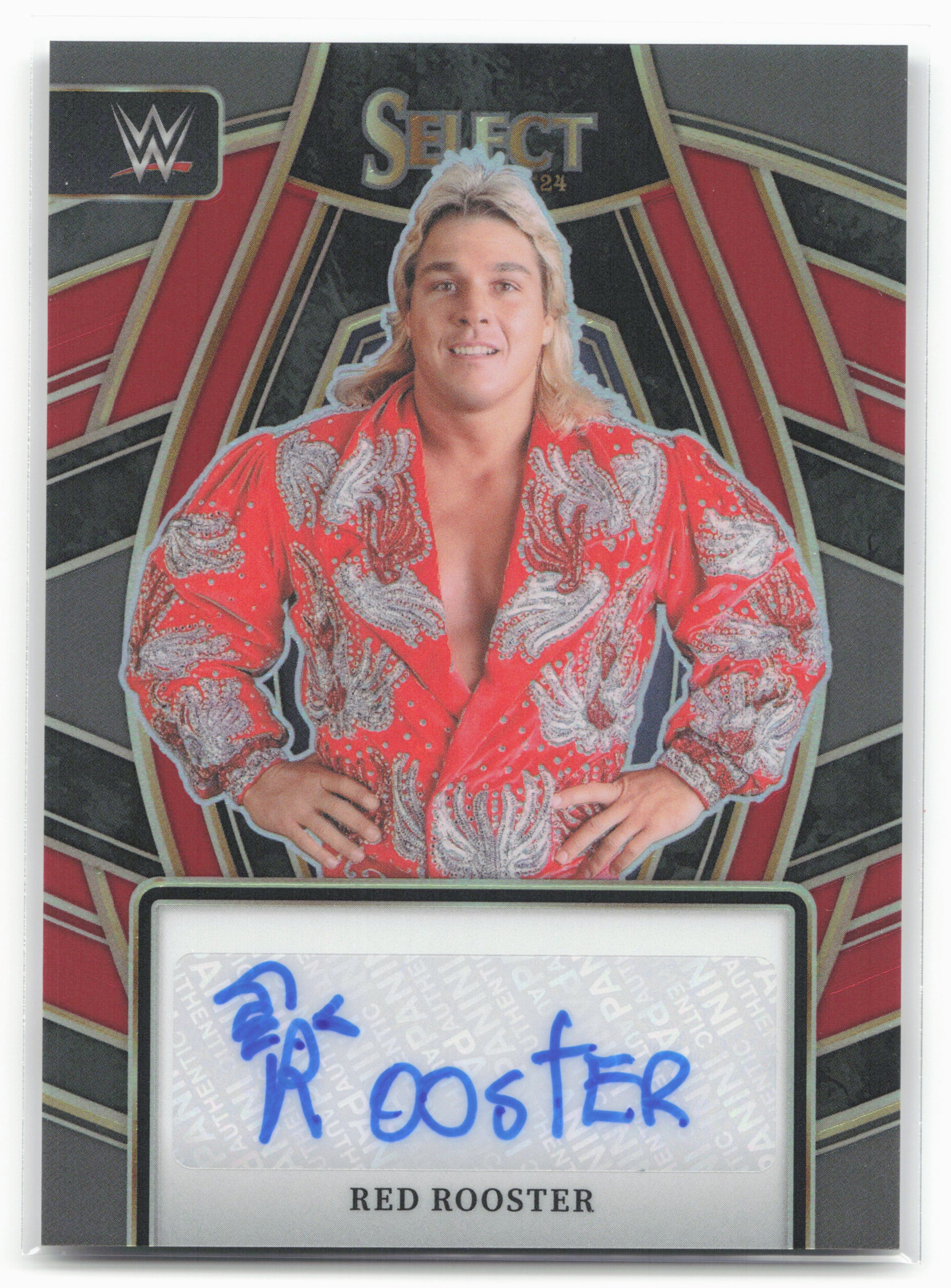 2024 Panini Select WWE #SL-RRS Red Rooster Signature Selections Red Prizms