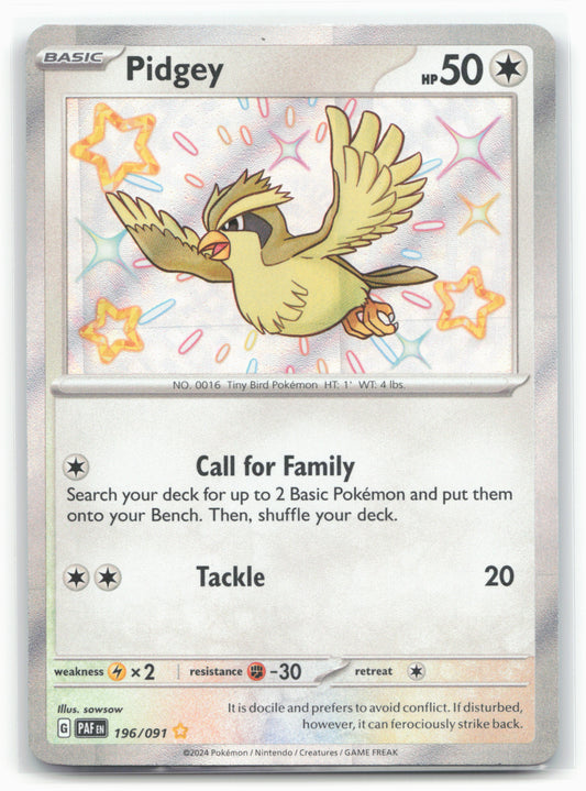 SV: Paldean Fates #196/091 Pidgey Holo - 16329