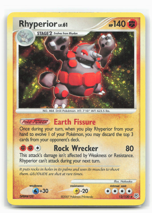 Diamond and Pearl #12/130 Rhyperior Holo - 16332