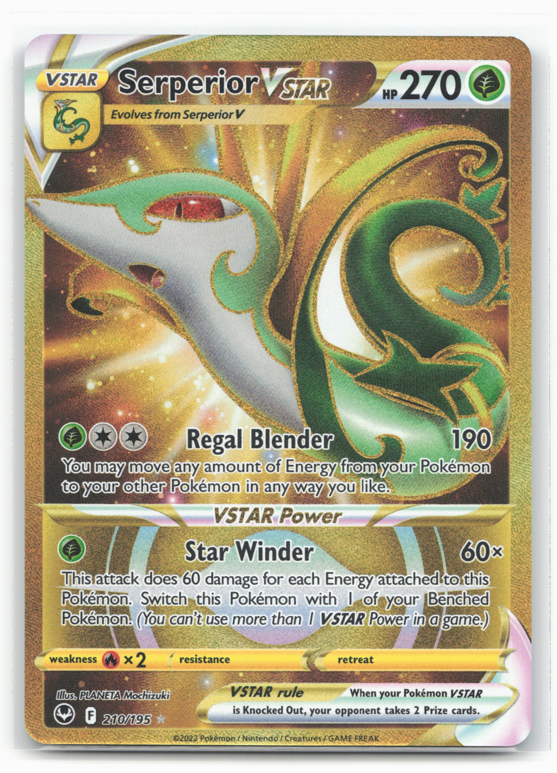 SWSH12: Silver Tempest #210/195 Serperior VSTAR (Secret) (210) Holo - 16346