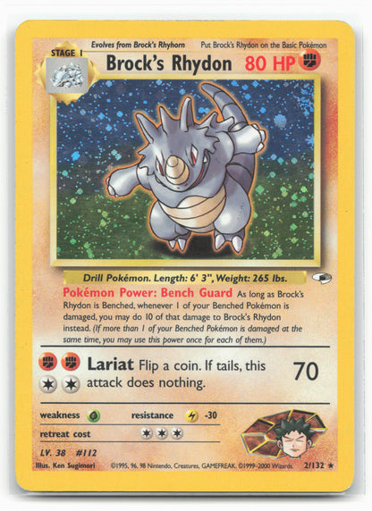 Gym Heroes #002/132 Brock's Rhydon Holo - 16348