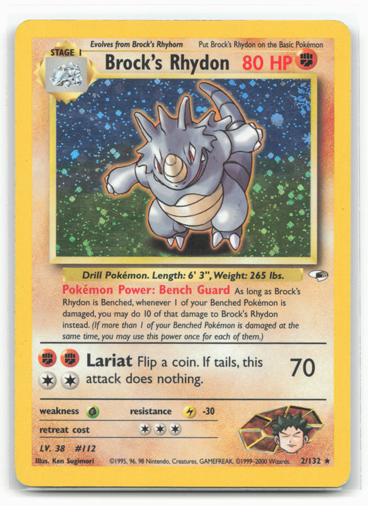 Gym Heroes #002/132 Brock's Rhydon Holo - 16348