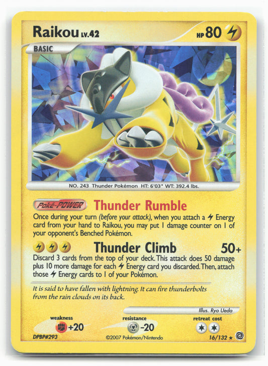 Miscellaneous Cards & Products #016/132 Raikou Cracked Ice - Holo - 16355