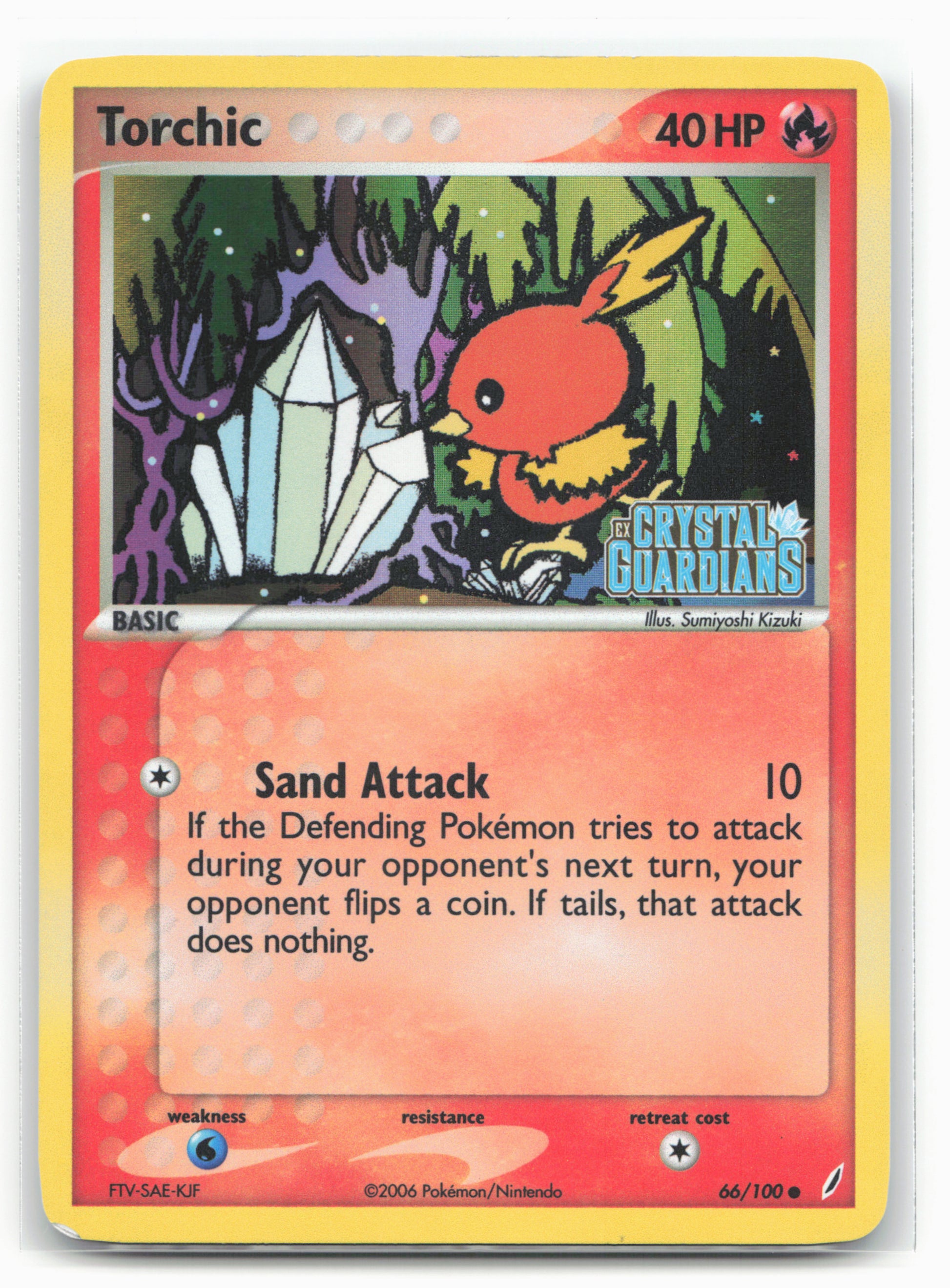 Crystal Guardians #66/100 Torchic Holo - Stamped - 16372