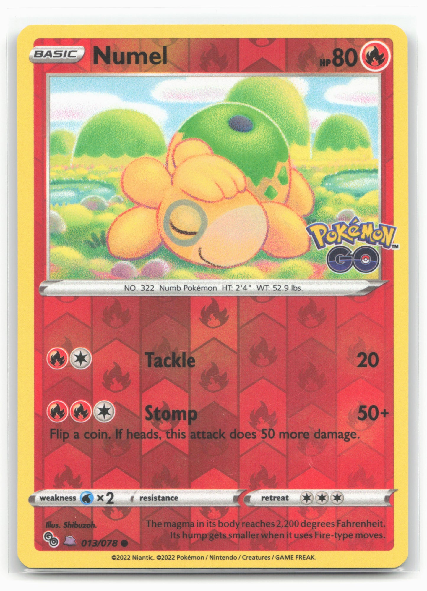 Pokemon GO #013/078 Numel (Peelable Ditto) Reverse Holo - 16402