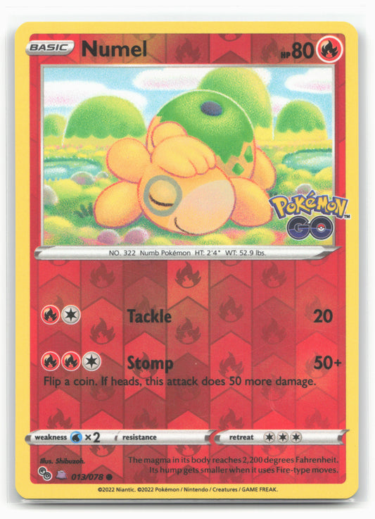 Pokemon GO #013/078 Numel (Peelable Ditto) Reverse Holo - 16402