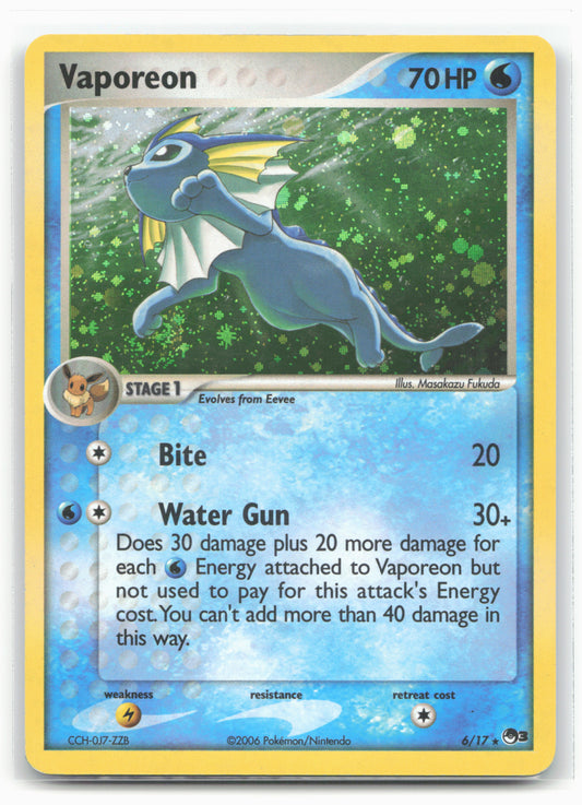 POP Series 3 #006/017 Vaporeon Holo - Swirl - 16413