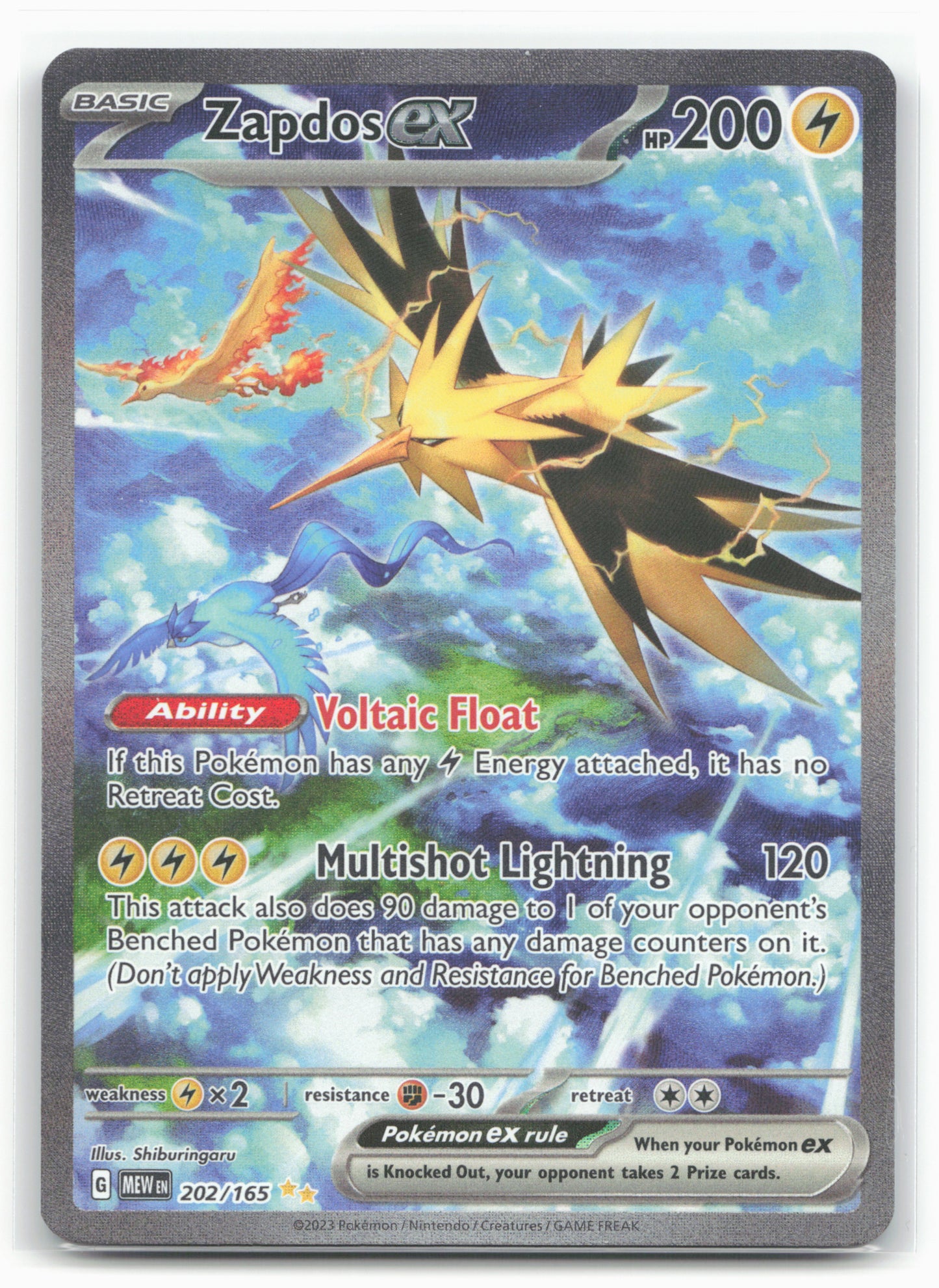 SV: Scarlet & Violet 151 #202/165 Zapdos ex Holo - 16422