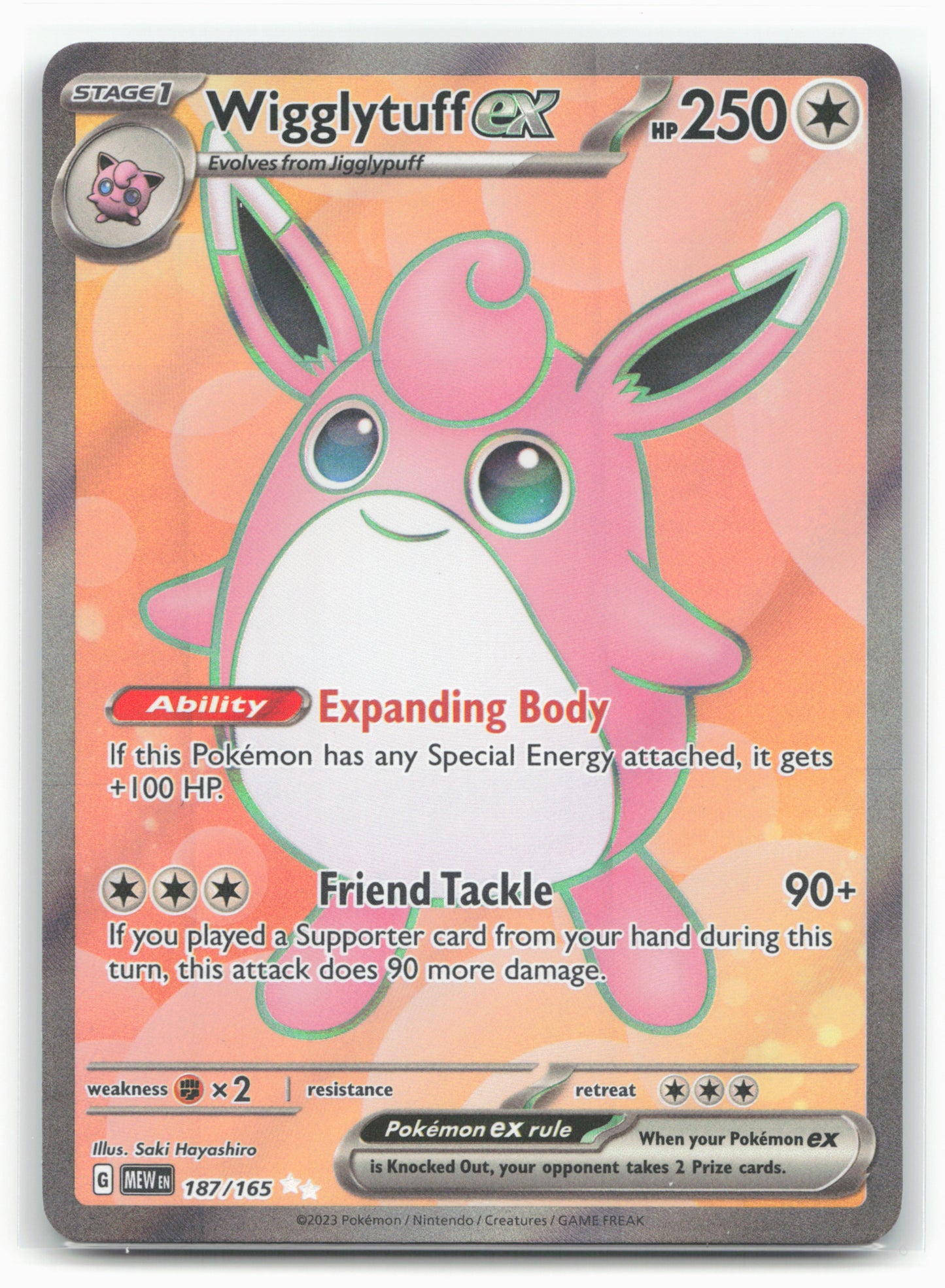 SV: Scarlet & Violet 151 #187/165 Wigglytuff ex Holo - 16423
