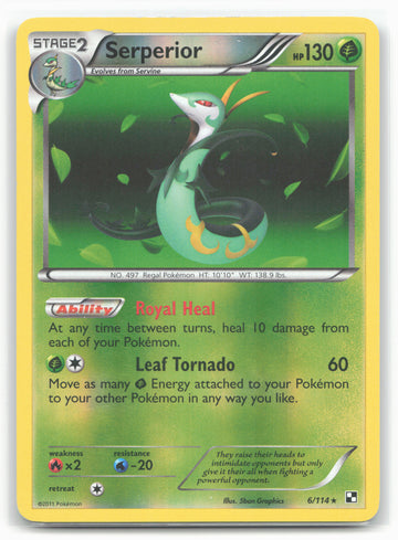 Black and White #6/114 Serperior (6) Reverse Holo - 16432