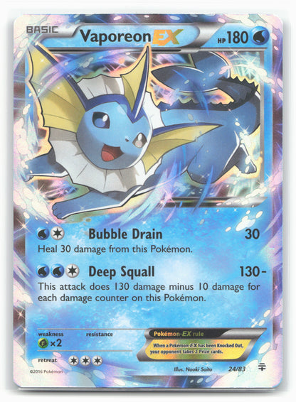 Generations #24/83 Vaporeon EX Holo - 16433