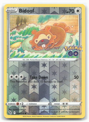 Pokemon GO #059/078 Bidoof Reverse Holo - 16446