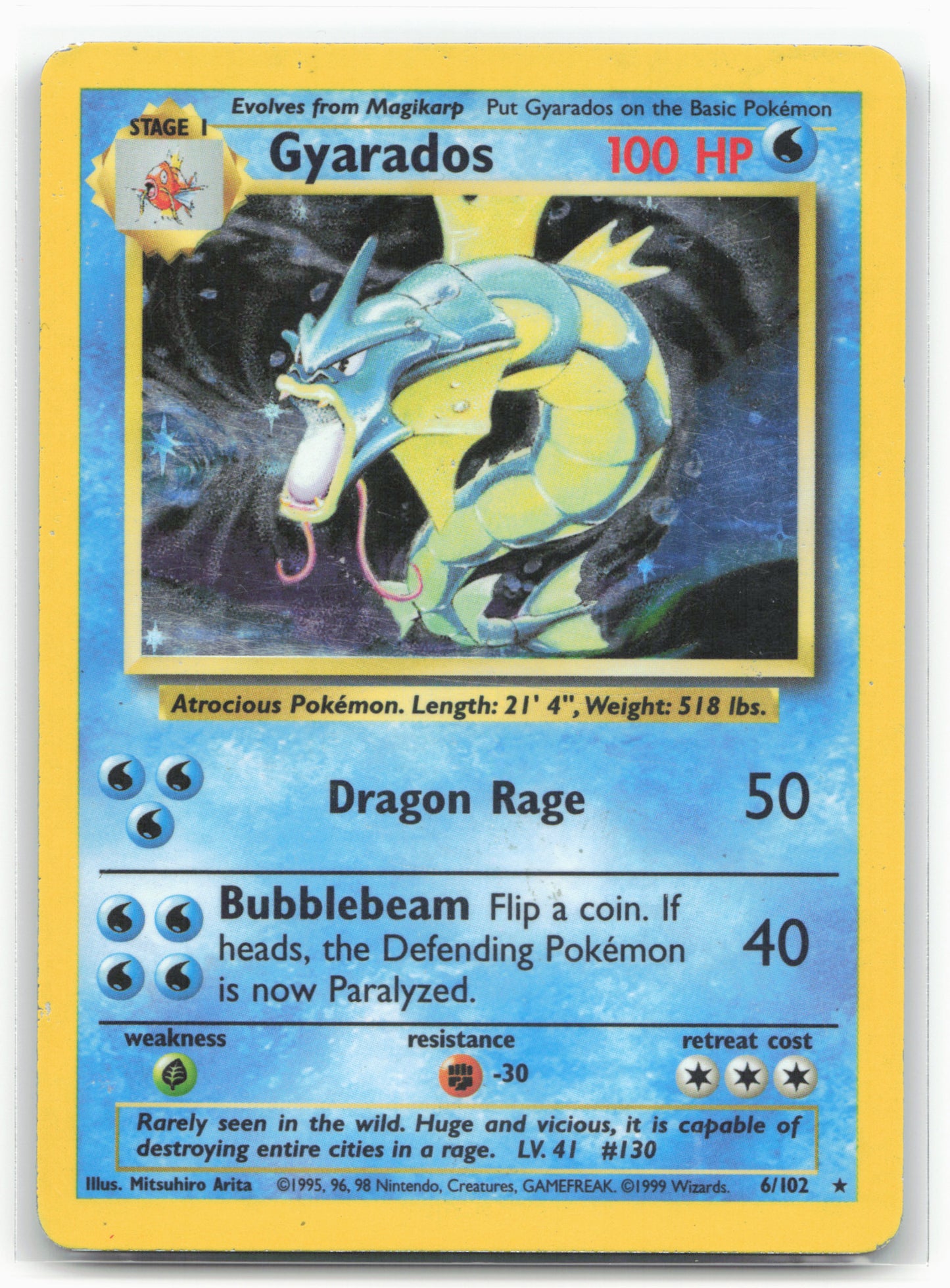 Base Set #006/102 Gyarados Holo - 16449 - DMG