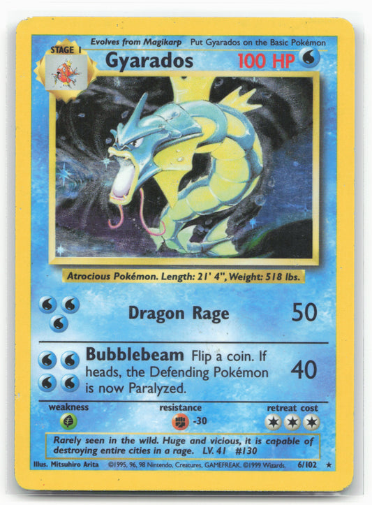 Base Set #006/102 Gyarados Holo - 16449 - DMG