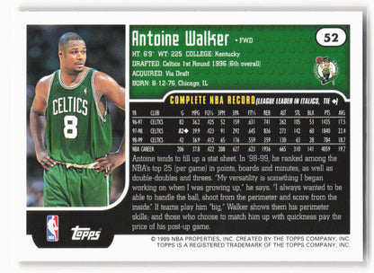 1999-00 Topps #52 Antoine Walker
