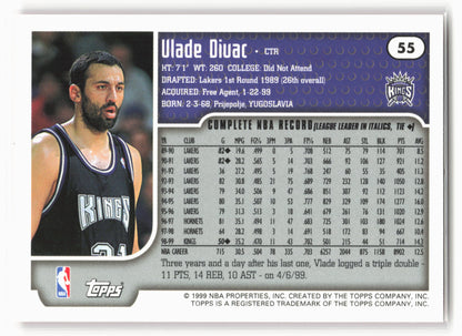 1999-00 Topps #55 Vlade Divac