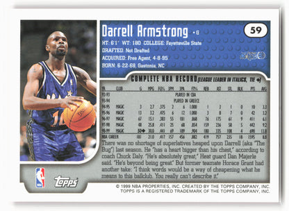 1999-00 Topps #59 Darrell Armstrong