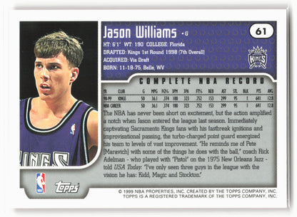 1999-00 Topps #61 Jason Williams