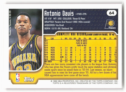 1999-00 Topps #64 Antonio Davis NM