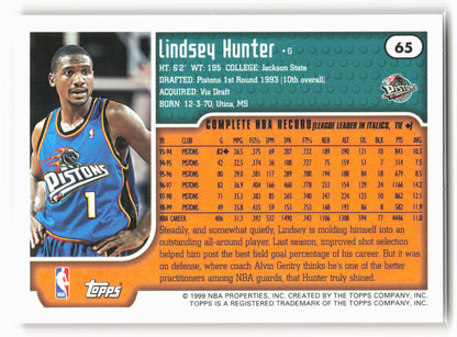 1999-00 Topps #65 Lindsey Hunter