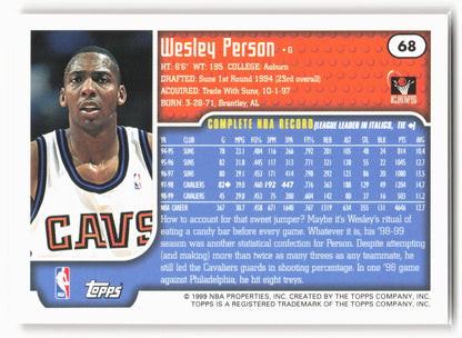 1999-00 Topps #68 Wesley Person