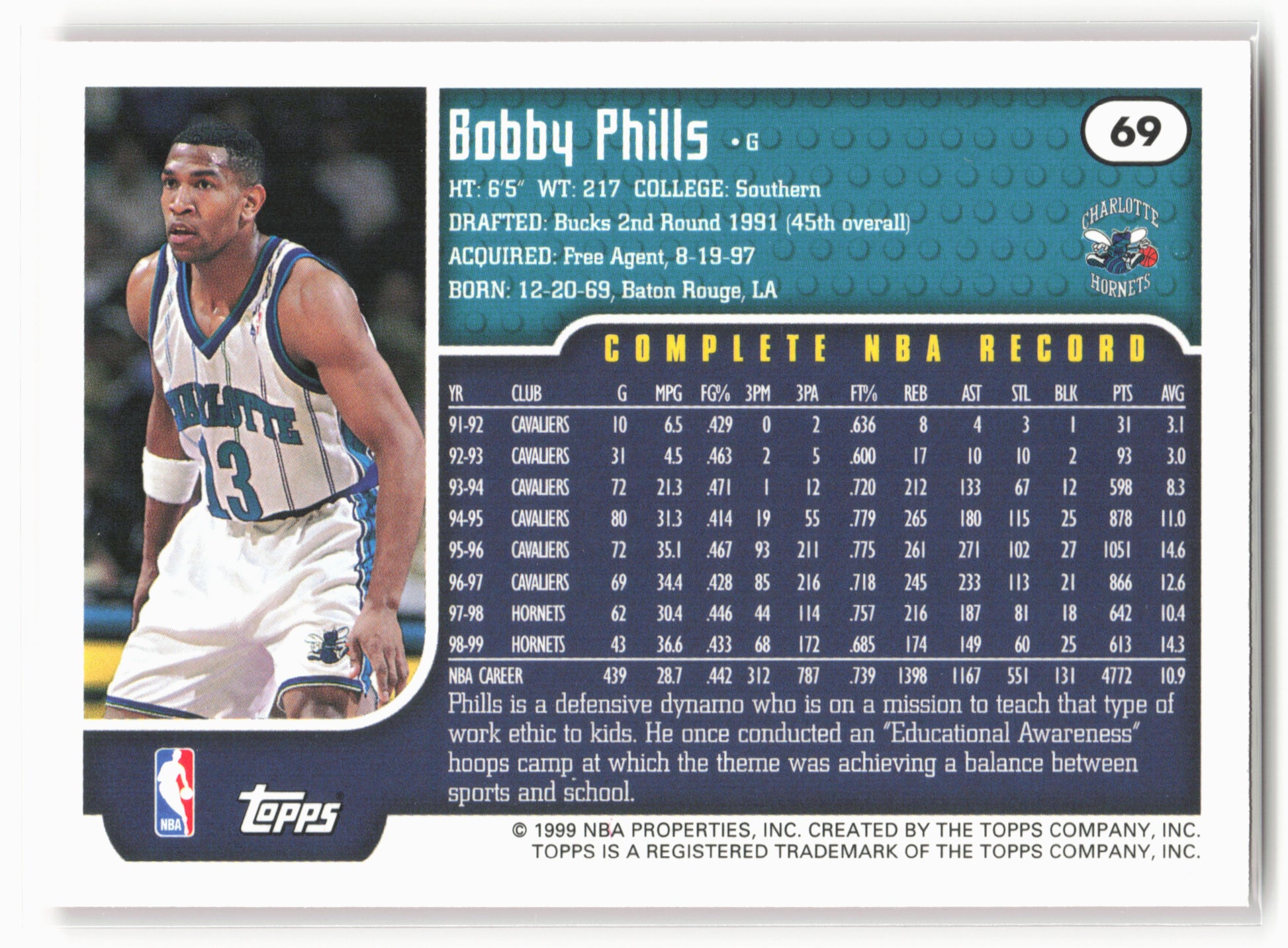 1999-00 Topps #69 Bobby Phills