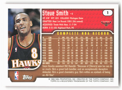 1999-00 Topps #1 Steve Smith