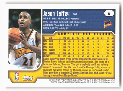 1999-00 Topps #6 Jason Caffey