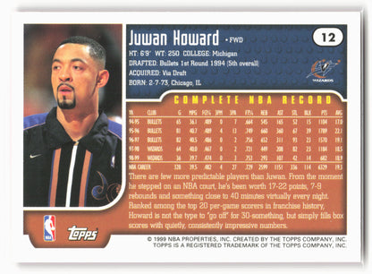1999-00 Topps #12 Juwan Howard