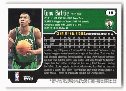 1999-00 Topps #18 Tony Battie