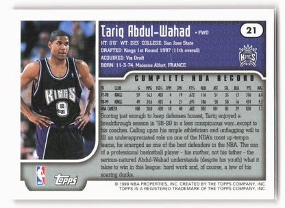 1999-00 Topps #21 Tariq Abdul-Wahad