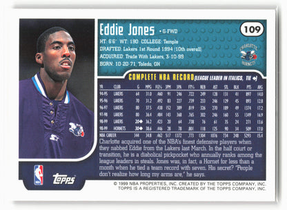 1999-00 Topps Tipoff #109 Eddie Jones