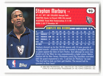 1999-00 Topps Tipoff #93 Stephon Marbury