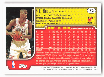 1999-00 Topps #72 P.J. Brown