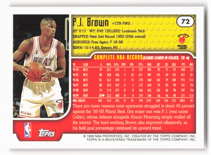 1999-00 Topps #72 P.J. Brown NM