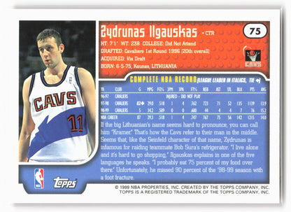 1999-00 Topps #75 Zydrunas Ilgauskas NM