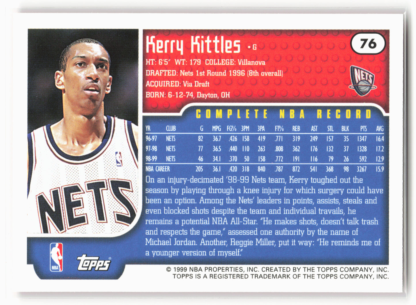 1999-00 Topps #76 Kerry Kittles