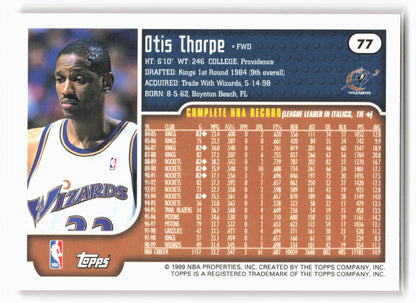 1999-00 Topps #77 Otis Thorpe NM 1
