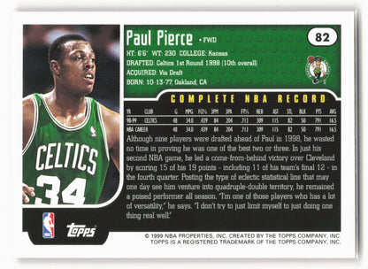 1999-00 Topps #82 Paul Pierce