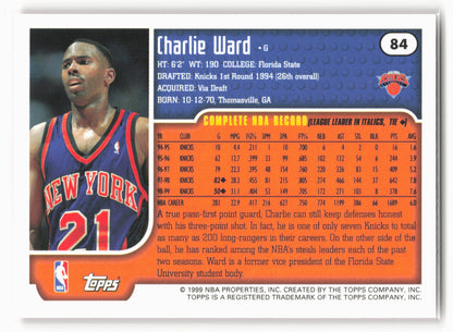 1999-00 Topps #84 Charlie Ward