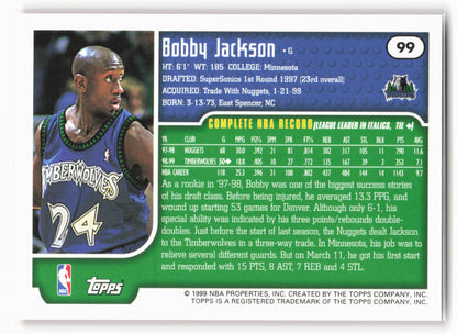 1999-00 Topps  #99 Bobby Jackson