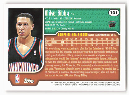 1999-00 Topps #101 Mike Bibby
