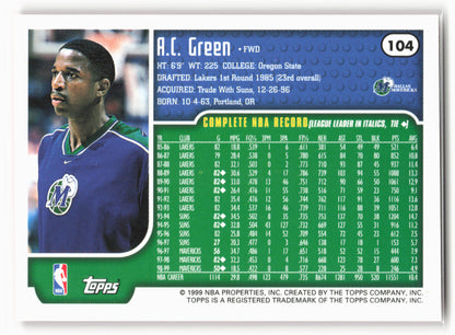 1999-00 Topps #104 A.C. Green