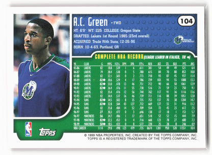 1999-00 Topps #104 A.C. Green NM