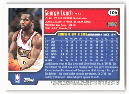 1999-00 Topps #106 George Lynch NM1