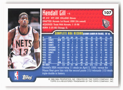 1999-00 Topps #107 Kendall Gill NM1