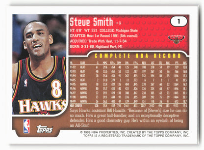 1999-00 Topps Tipoff #1 Steve Smith