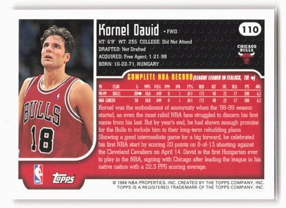 1999-00 Topps #110 Kornel David